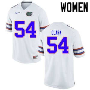 Women's Florida Gators #54 Khairi Clark NCAA Nike White Authentic Stitched College Football Jersey ZZJ2162YU